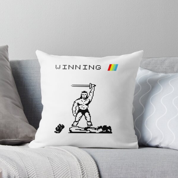 Barbarian - Winning - ZX Spectrum Computer Game Art Throw Pillow