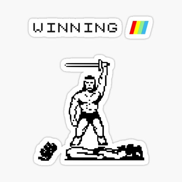 Barbarian - Winning - ZX Spectrum Computer Game Art Sticker