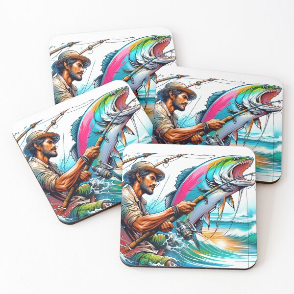Item preview, a fisherman who caught a big fish, a boat, designed and sold by Kinia1982.