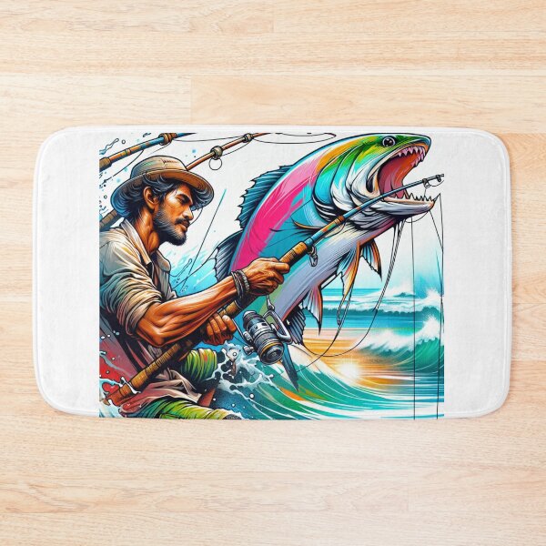 Item preview, a fisherman who caught a big fish, a boat, designed and sold by Kinia1982.