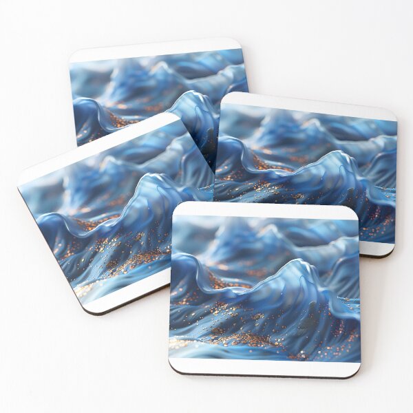 Item preview, Gentle aqua blue waves and smooth gradients for calming and soothing backgrounds designed and sold by ArteeInnovation.