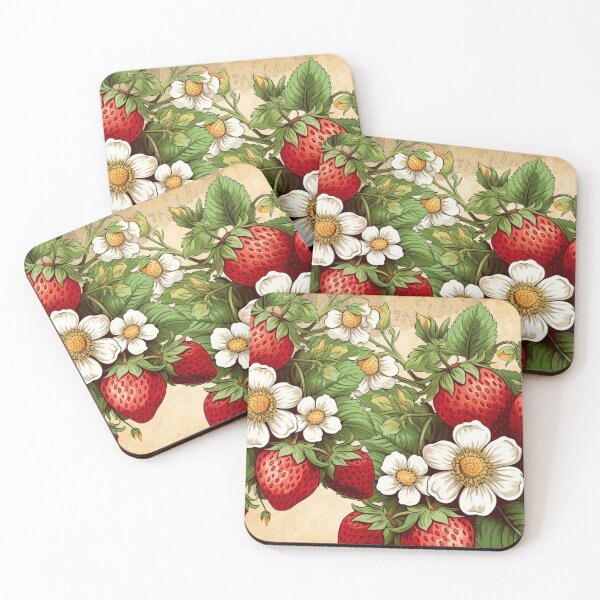 Artikelvorschau, Erdbeeren Botanischer Druck Aquarell entworfen und verkauft von Tammy Marie Russell.