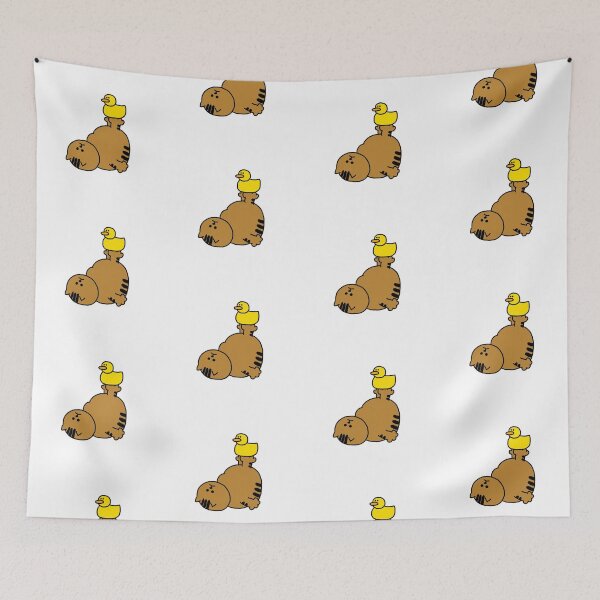 Item preview, a Cat and a Duck working out designed and sold by superbaechoo.