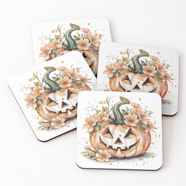 Item preview, orange flowers jack-o'-lantern designed and sold by jkrphoto.
