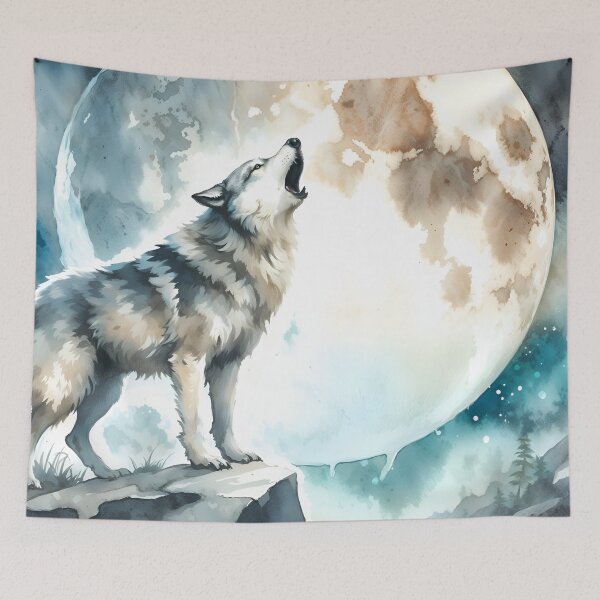 Item preview, Wolf Howling designed and sold by RubisLeaf.