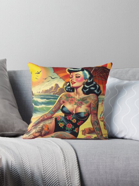 Artikel-Vorschau von Retro Sommer tätowiertes Mädchen, designt und verkauft von PulpVintage.