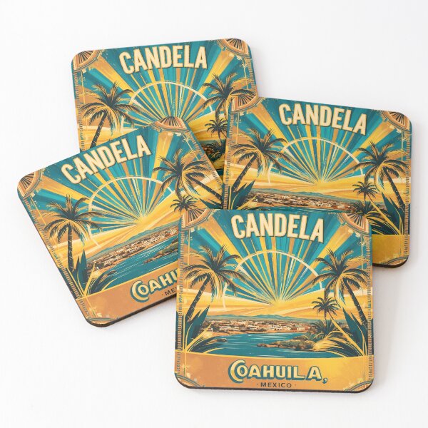 Item preview, Candela Coahuila Magic Town Vintage Watercolor Travel Tourism Poster  designed and sold by TravelersGems.