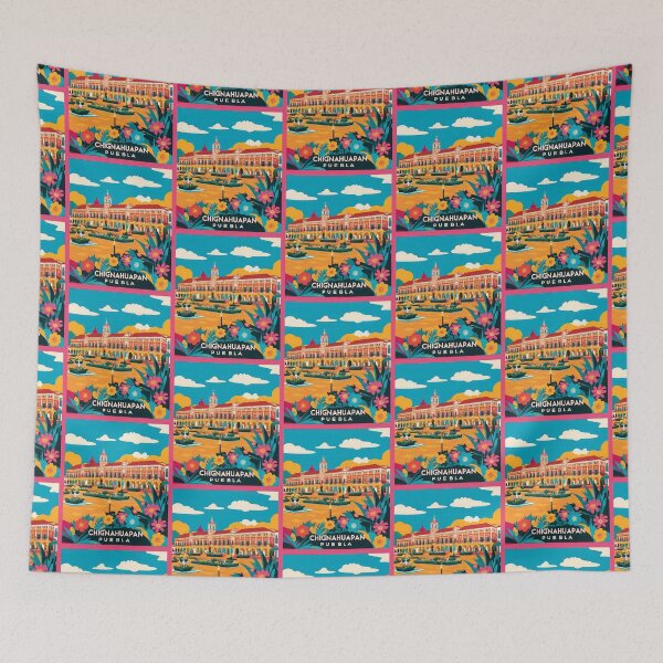 Item preview, Chignahuapan Puebla Mexico Magic Town Vintage Travel Tourism designed and sold by TravelersGems.