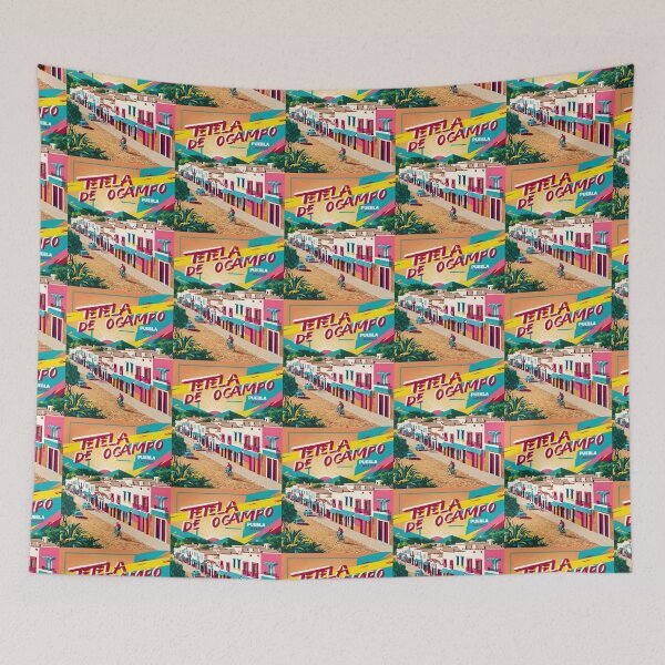 Item preview, Tetela de Ocampo Puebla Mexico Magic Town Vintage Travel Tourism designed and sold by TravelersGems.