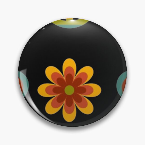 Aperçu de l'œuvre Fleurs et coeurs rétro des années 70 créée et vendue par PeachyPetichor.