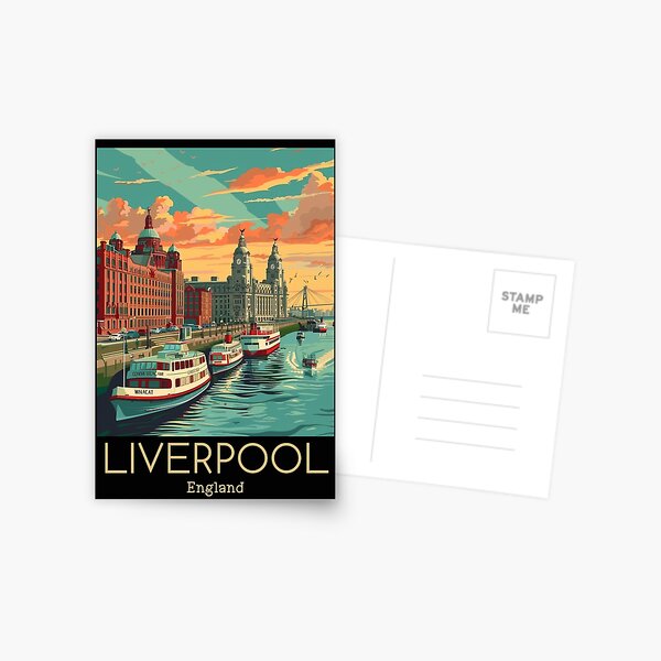 Item preview, A Vintage Travel Art of Liverpool - Engand  designed and sold by GoodOldVintage.
