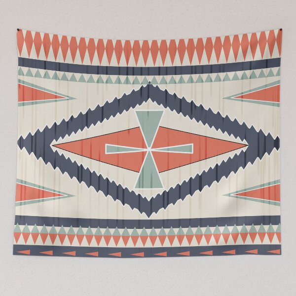 Item preview, Navajo tribal vector seamless pattern. Native American ornament. Ethnic South Western decor style. Boho geometric ornament. Vector seamless pattern. Mexican blanket, rug. Woven carpet illustration designed and sold by yakza-design.