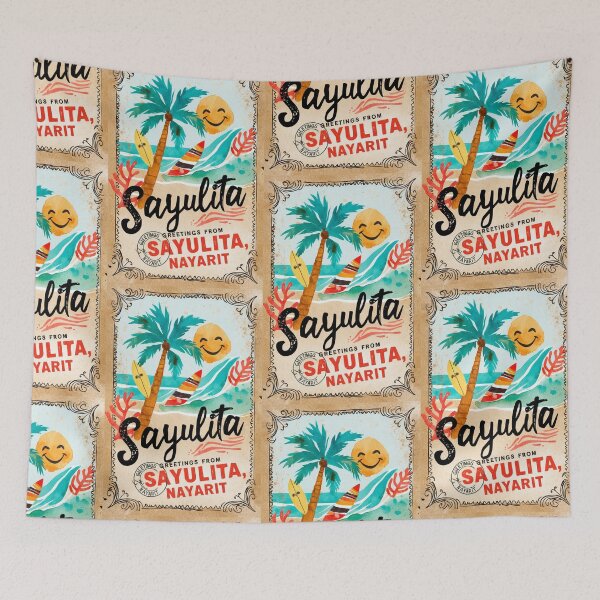 Item preview, Sayulita Nayarit Mexico Magic Town Postcard Vintage Travel designed and sold by TravelPostcardGems.