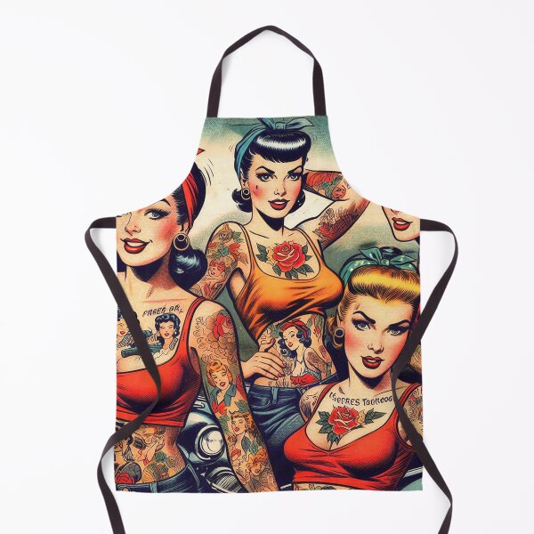 Item preview, Retro Tattooed Girls designed and sold by PulpVintage.