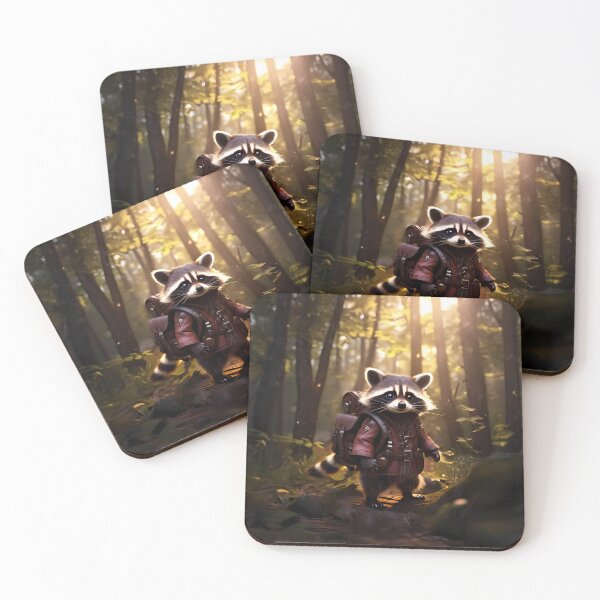 Item preview, Adventurous Raccoon in Forest designed and sold by Design-Illusi0n.