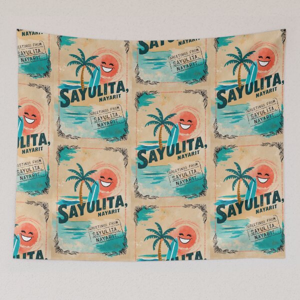 Item preview, Sayulita Nayarit Mexico Magic Town Postcard Vintage Travel designed and sold by TravelPostcardGems.