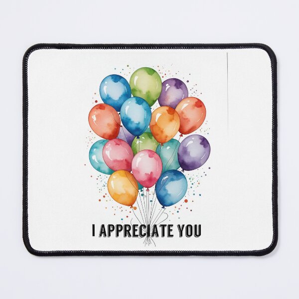 Item preview, balloons balloon watercolor I appreciate you card art paint illustration text designed and sold by cheekylorns.