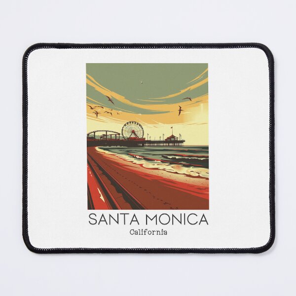 Item preview, A Vintage Travel Art of Santa Monica - California - US designed and sold by GoodOldVintage.