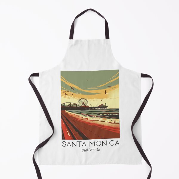 Item preview, A Vintage Travel Art of Santa Monica - California - US designed and sold by GoodOldVintage.