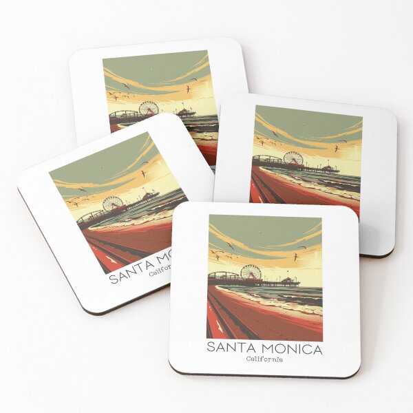 Item preview, A Vintage Travel Art of Santa Monica - California - US designed and sold by GoodOldVintage.