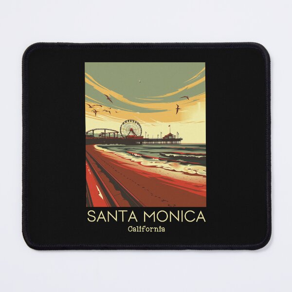 Item preview, A Vintage Travel Art of Santa Monica - California - US designed and sold by GoodOldVintage.