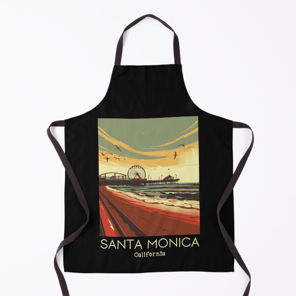 Item preview, A Vintage Travel Art of Santa Monica - California - US designed and sold by GoodOldVintage.