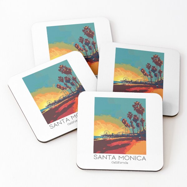 Item preview, A Vintage Travel Art of Santa Monica - California - US designed and sold by GoodOldVintage.