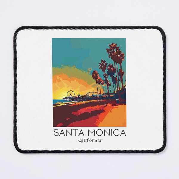 Item preview, A Vintage Travel Art of Santa Monica - California - US designed and sold by GoodOldVintage.