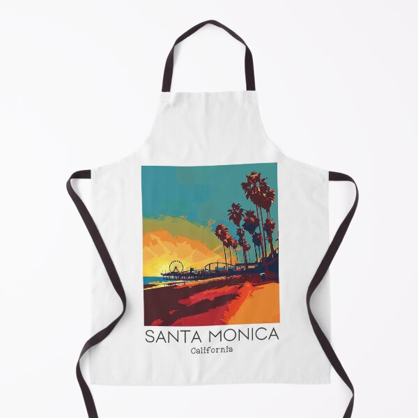 Item preview, A Vintage Travel Art of Santa Monica - California - US designed and sold by GoodOldVintage.