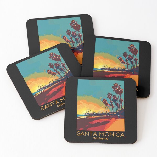 Item preview, A Vintage Travel Art of Santa Monica - California - US designed and sold by GoodOldVintage.