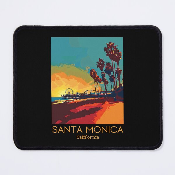 Item preview, A Vintage Travel Art of Santa Monica - California - US designed and sold by GoodOldVintage.