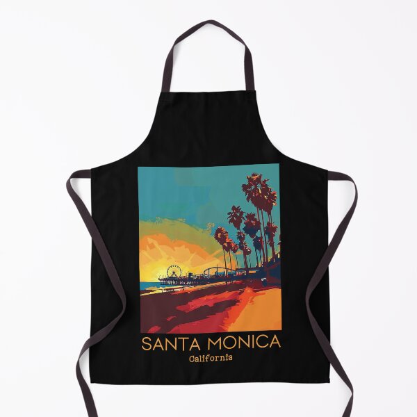Item preview, A Vintage Travel Art of Santa Monica - California - US designed and sold by GoodOldVintage.