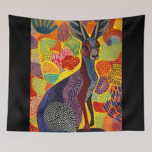 Item preview, Aboriginal Australian Kangaroo dot art roo artwork designed and sold by anins-azuree.