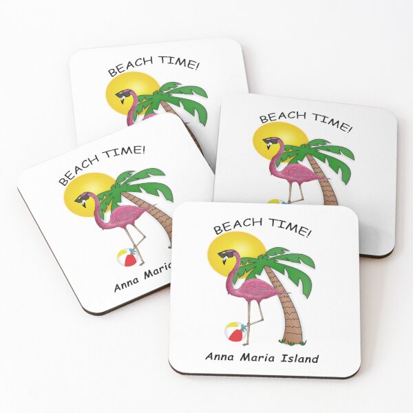 Item preview, ANNA MARIA ISLAND FLAMINGO BEACH TIME FUN! designed and sold by BWBConcepts.