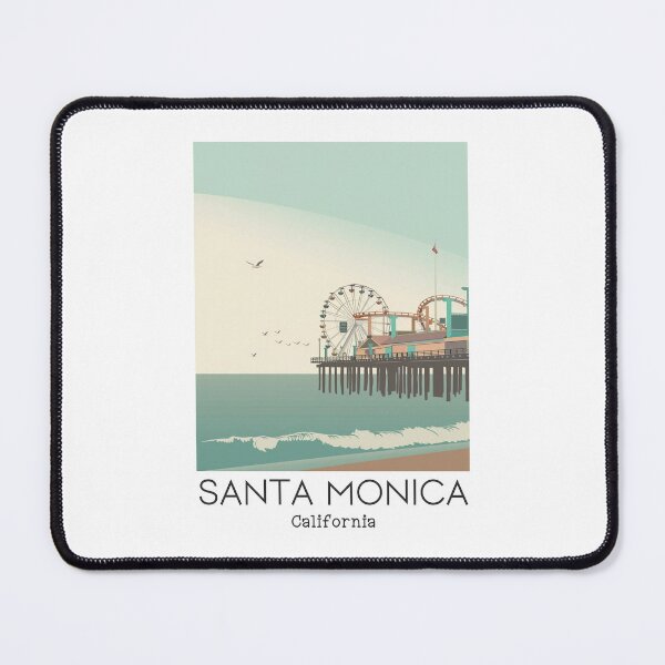 Item preview, A Vintage Travel Art of Santa Monica - California - US designed and sold by GoodOldVintage.