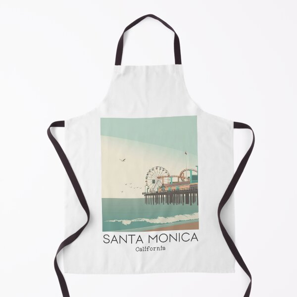 Item preview, A Vintage Travel Art of Santa Monica - California - US designed and sold by GoodOldVintage.
