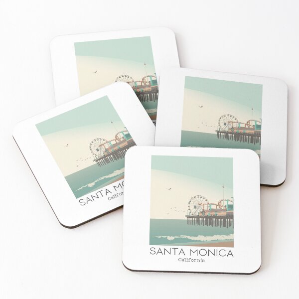 Item preview, A Vintage Travel Art of Santa Monica - California - US designed and sold by GoodOldVintage.