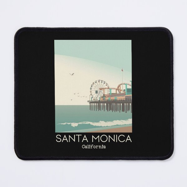 Item preview, A Vintage Travel Art of Santa Monica - California - US designed and sold by GoodOldVintage.
