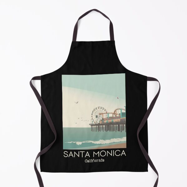 Item preview, A Vintage Travel Art of Santa Monica - California - US designed and sold by GoodOldVintage.