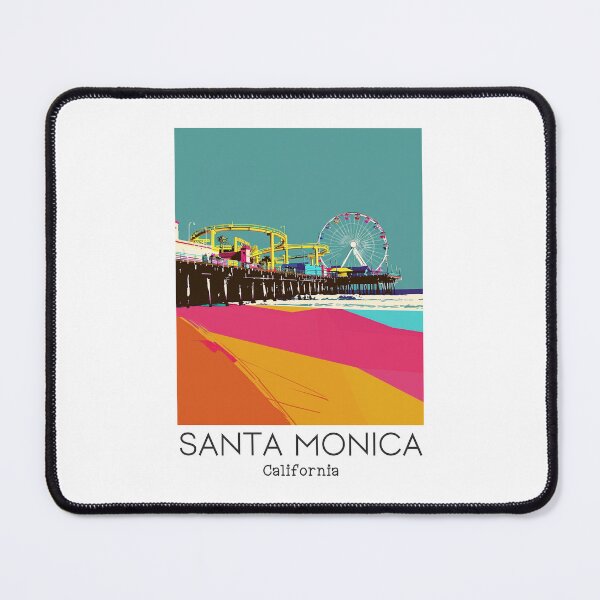 Item preview, A Vintage Travel Art of Santa Monica - California - US designed and sold by GoodOldVintage.
