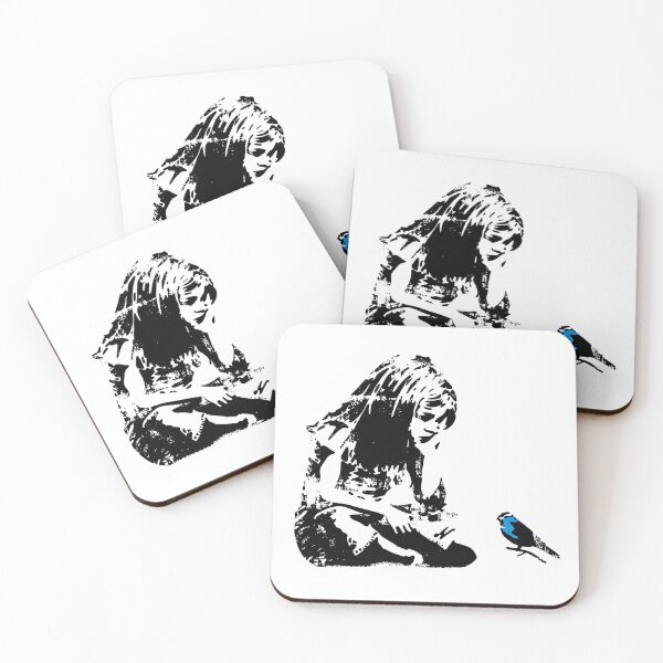 Item preview, Banksy Graffiti - Girl with Blue Bird, Street art designed and sold by InnaPo ⭐⭐⭐⭐⭐.