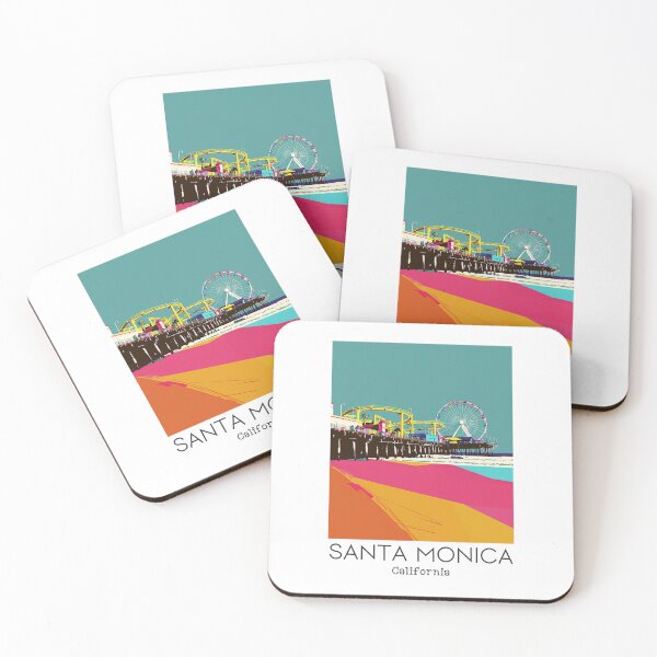 Item preview, A Vintage Travel Art of Santa Monica - California - US designed and sold by GoodOldVintage.