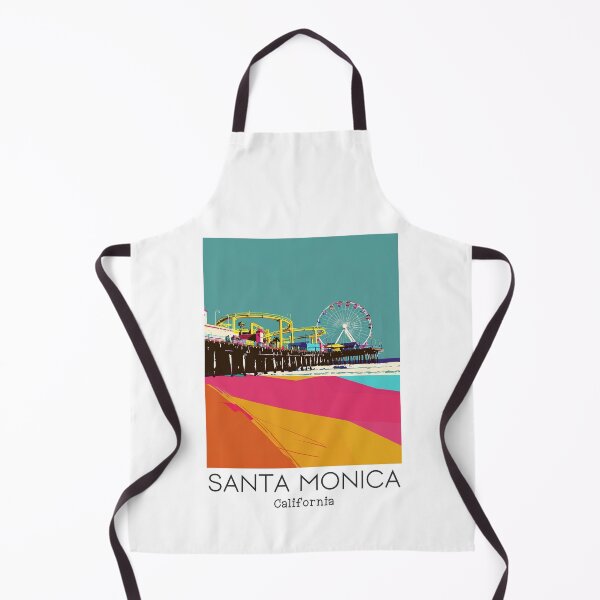 Item preview, A Vintage Travel Art of Santa Monica - California - US designed and sold by GoodOldVintage.