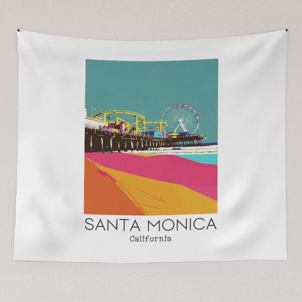 Item preview, A Vintage Travel Art of Santa Monica - California - US designed and sold by GoodOldVintage.