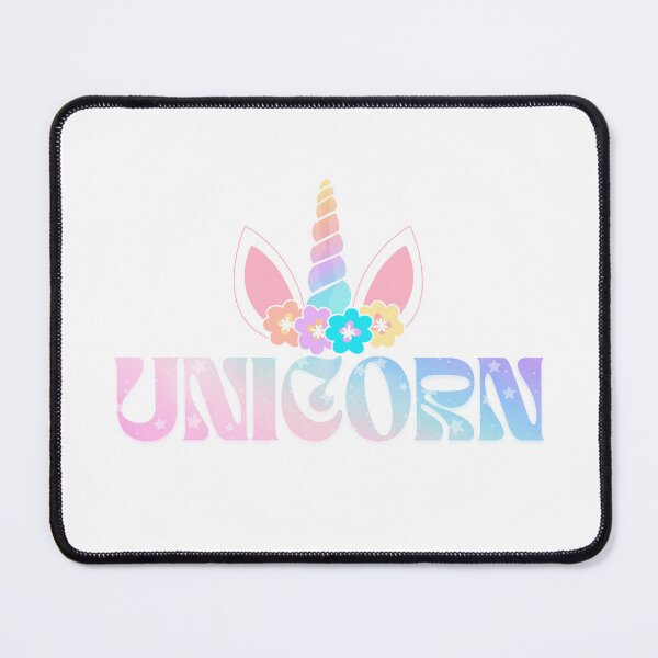 Item preview, Cute Pink, Purple, Light blue Unicorn Text with Cute Horn designed and sold by SEVENPRINTS.