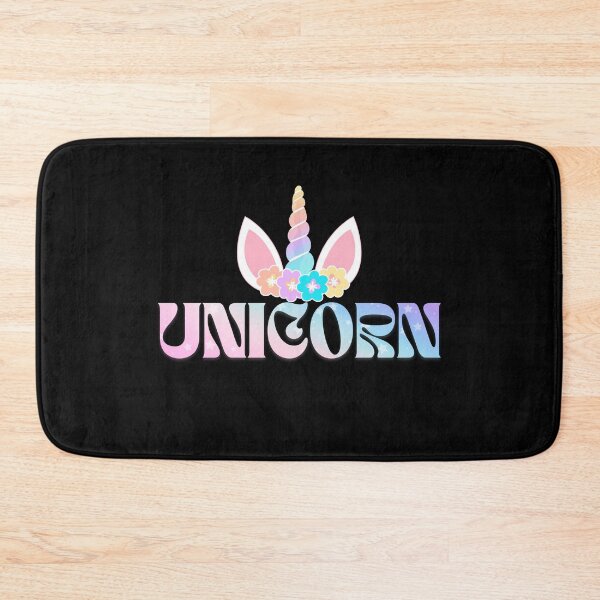 Item preview, Cute Pink, Purple, Light blue Unicorn Text with Cute Horn  designed and sold by SEVENPRINTS.