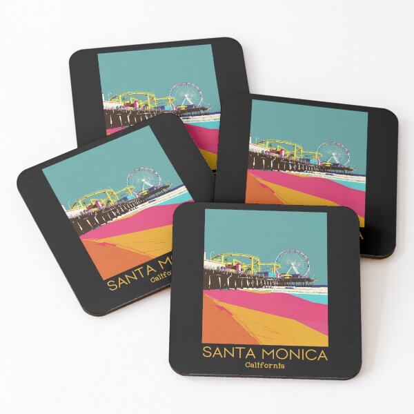Item preview, A Vintage Travel Art of Santa Monica - California - US designed and sold by GoodOldVintage.