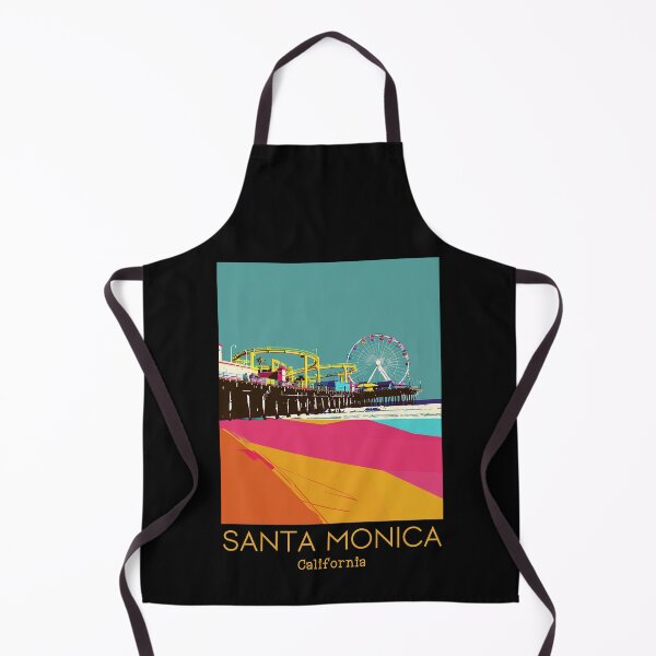 Item preview, A Vintage Travel Art of Santa Monica - California - US designed and sold by GoodOldVintage.
