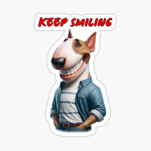 Item preview, Bull Terrier 1 * Keep Smiling designed and sold by Toeffelshop.