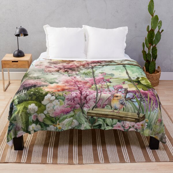 Artikelvorschau, Garten Baum Schaukel Floral Botanischer Druck Aquarell entworfen und verkauft von Tammy Marie Russell.